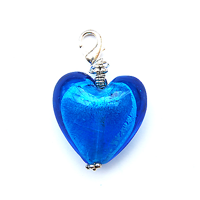 Murano hjärta Blå