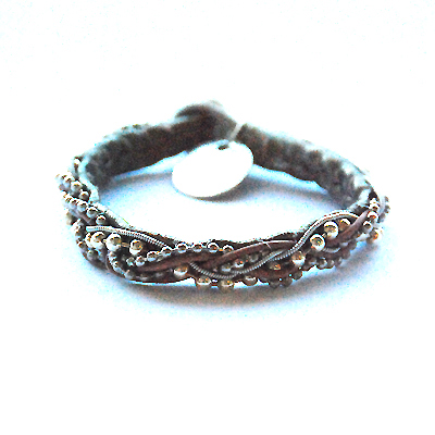 Braided chain Bronze & Brun
