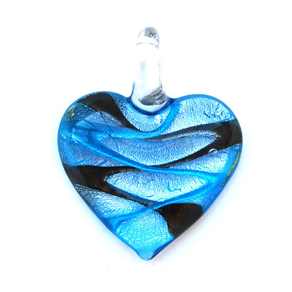 Glashänge hjärta Blå
